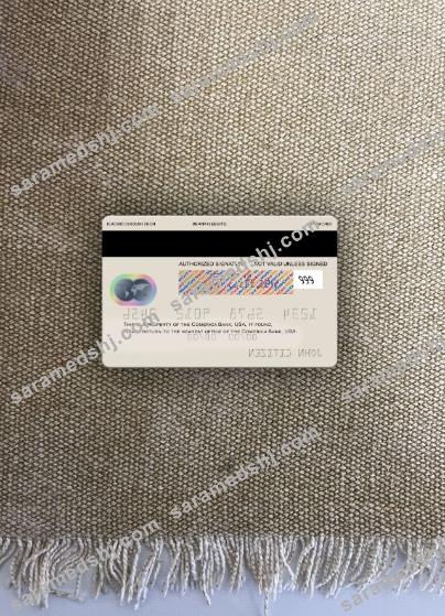 USA Comerica Bank mastercard photolook back